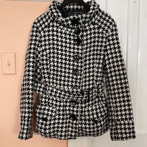 Black and White Juniors Coat